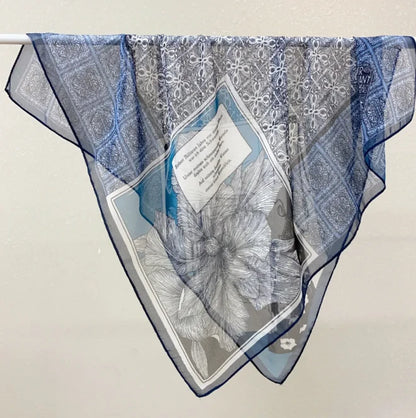 Wholesale Lightweight Polyester Sheer Fabric Square Scarf  Women