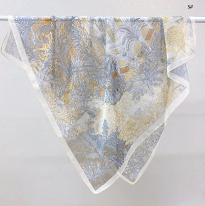 Wholesale Lightweight Polyester Sheer Fabric Square Scarf  Women