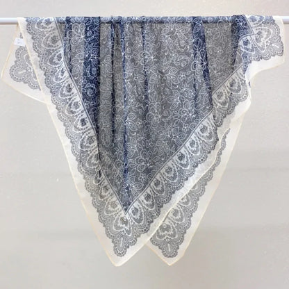 Wholesale Lightweight Polyester Sheer Fabric Square Scarf  Women