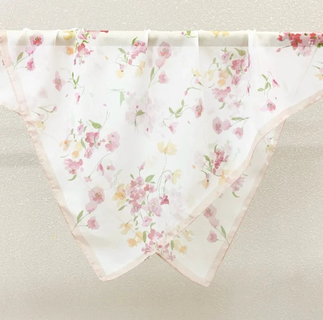 Wholesale Lightweight Polyester Sheer Fabric Square Scarf  Women