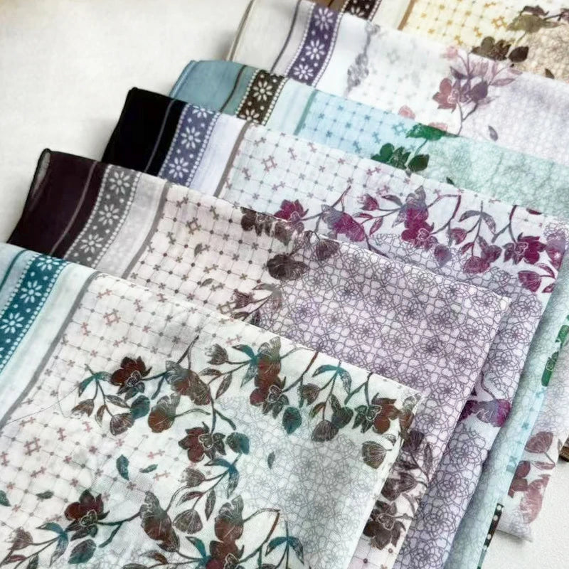 Wholesale Lightweight Sheer Voile Hijab Scarf Soft Breathable Floral Wrap