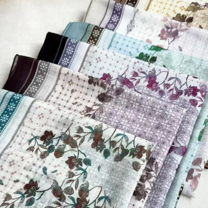 Wholesale Lightweight Sheer Voile Hijab Scarf Soft Breathable Floral Wrap