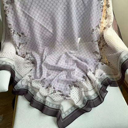 Wholesale Lightweight Sheer Voile Hijab Scarf Soft Breathable Floral Wrap