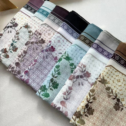 Wholesale Lightweight Sheer Voile Hijab Scarf Soft Breathable Floral Wrap
