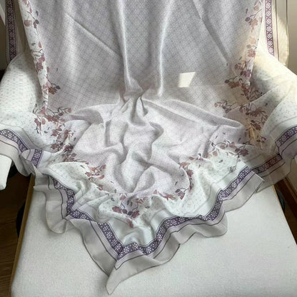 Wholesale Lightweight Sheer Voile Hijab Scarf Soft Breathable Floral Wrap