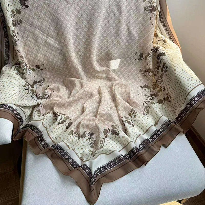 Wholesale Lightweight Sheer Voile Hijab Scarf Soft Breathable Floral Wrap