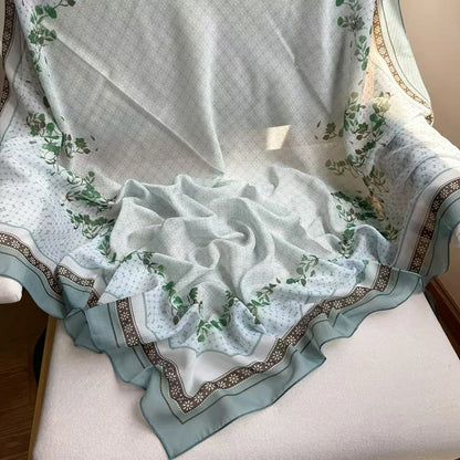 Wholesale Lightweight Sheer Voile Hijab Scarf Soft Breathable Floral Wrap