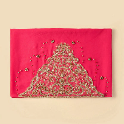 Wholesale Luxury Beaded Chiffon Hijab Gold Embroidery and Pearls