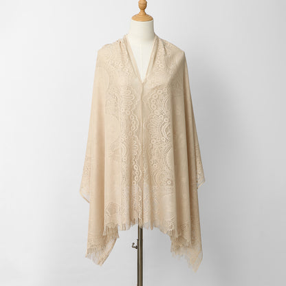 Wholesale Luxury Floral Lace Triangle Shawl Fringes Wedding Evening Dresses