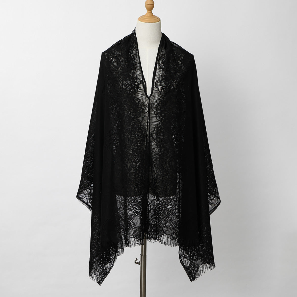 Wholesale Luxury Floral Lace Triangle Shawl Fringes Wedding Evening Dresses