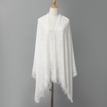 Wholesale Luxury Floral Lace Triangle Shawl Fringes Wedding Evening Dresses