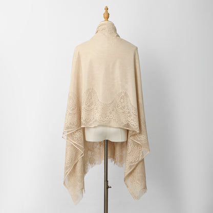 Wholesale Luxury Floral Lace Triangle Shawl Fringes Wedding Evening Dresses