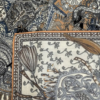 Wholesale Luxury Paisley Digital Print Scarf Vintage Pocket Square