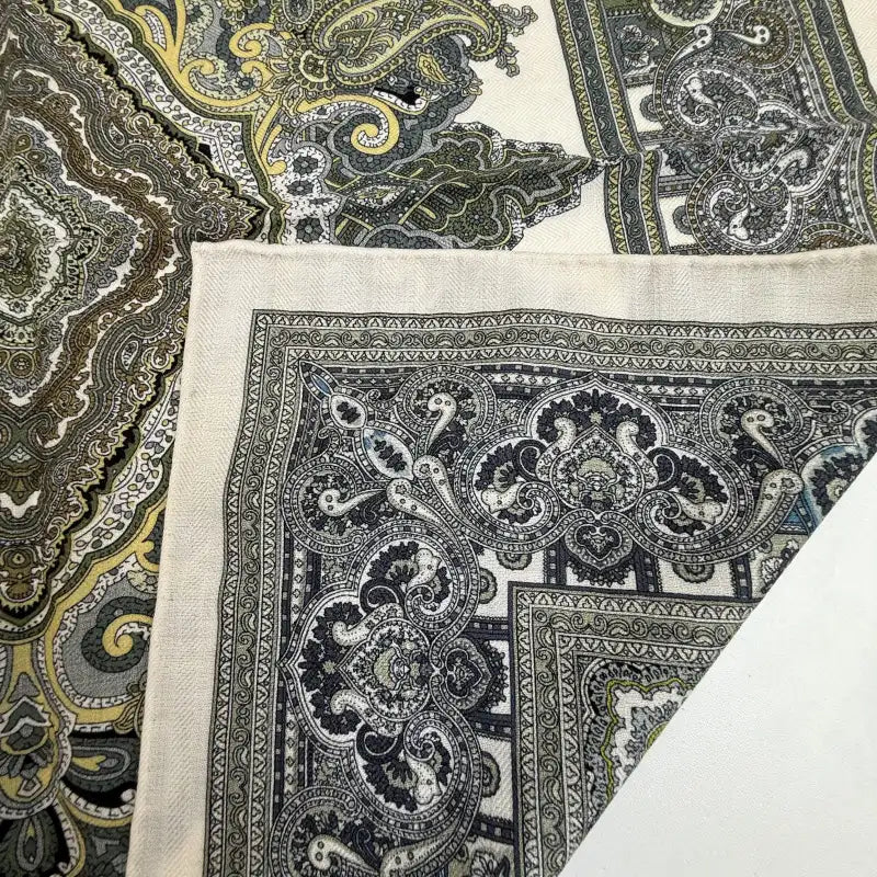 Wholesale Luxury Paisley Digital Print Scarf Vintage Pocket Square