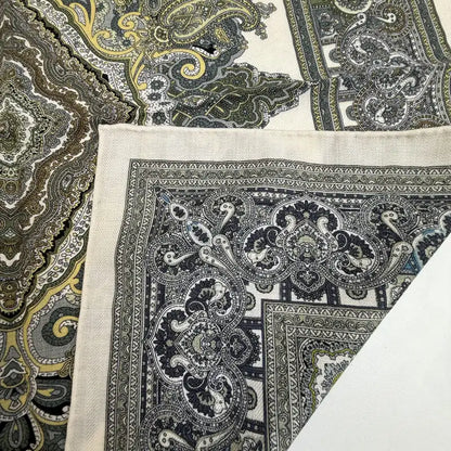 Wholesale Luxury Paisley Digital Print Scarf Vintage Pocket Square
