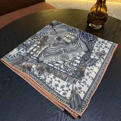 Wholesale Luxury Paisley Digital Print Scarf Vintage Pocket Square