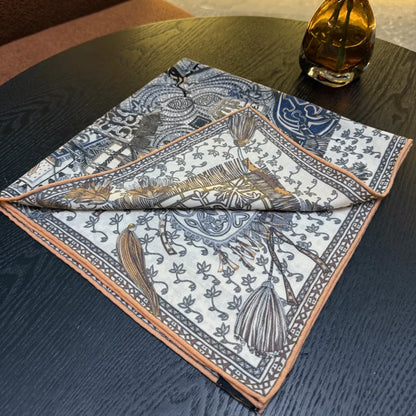 Wholesale Luxury Paisley Digital Print Scarf Vintage Pocket Square
