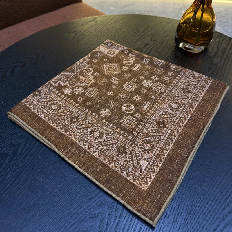 Wholesale Luxury Paisley Digital Print Scarf Vintage Pocket Square