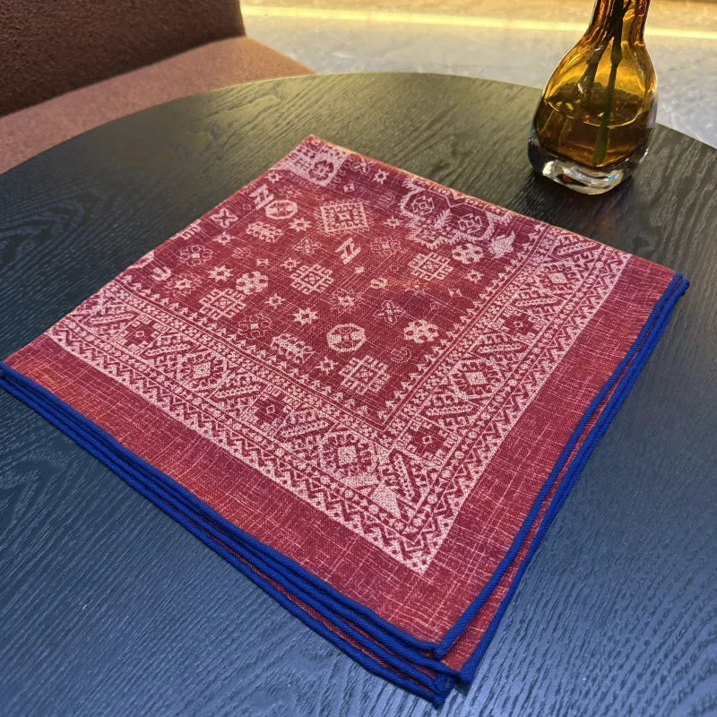 Wholesale Luxury Paisley Digital Print Scarf Vintage Pocket Square