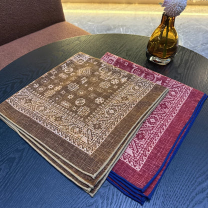 Wholesale Luxury Paisley Digital Print Scarf Vintage Pocket Square