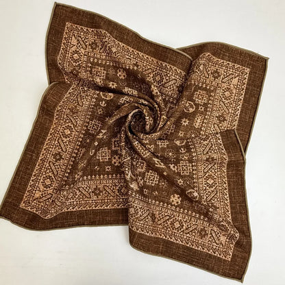 Wholesale Luxury Paisley Digital Print Scarf Vintage Pocket Square