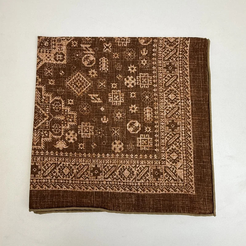 Wholesale Luxury Paisley Digital Print Scarf Vintage Pocket Square