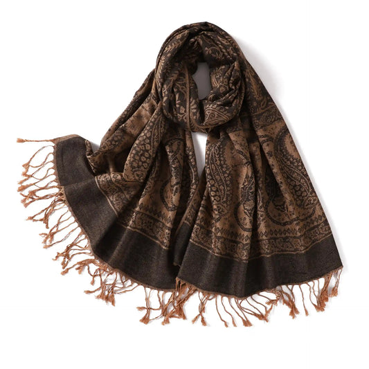Wholesale Luxury Paisley Shawls Bulk Pack Jacquard Pashmina Women
