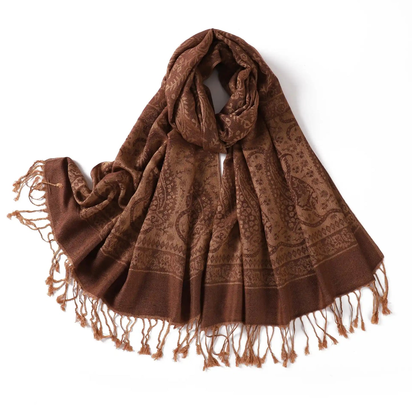 Wholesale Luxury Paisley Shawls Bulk Pack Jacquard Pashmina Women