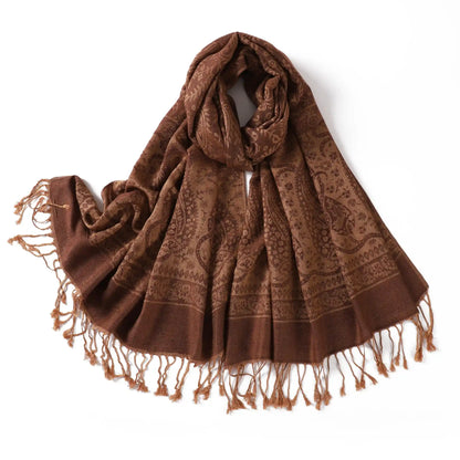 Wholesale Luxury Paisley Shawls Bulk Pack Jacquard Pashmina Women