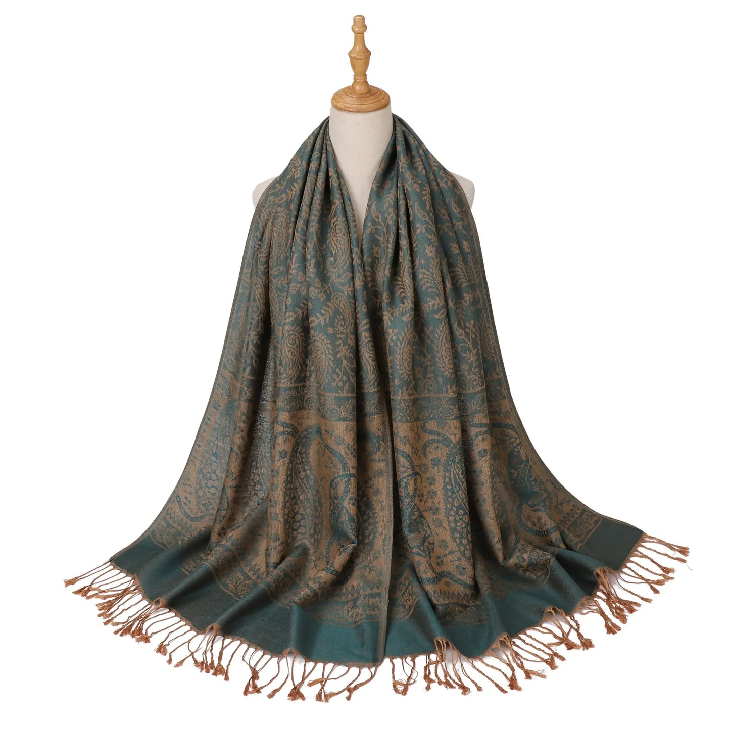Wholesale Luxury Paisley Shawls Bulk Pack Jacquard Pashmina Women