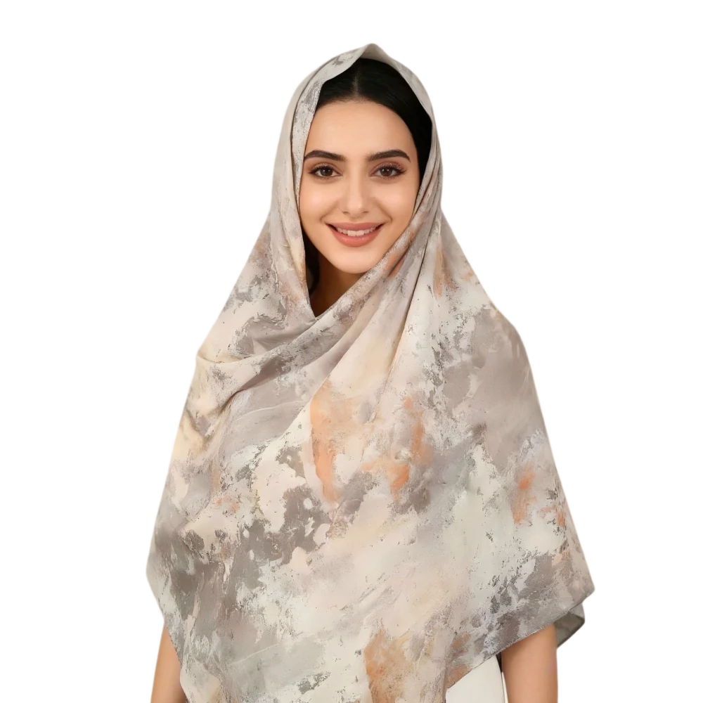Wholesale Luxury Watercolor Abstract Printed Hijab Scarf Pack