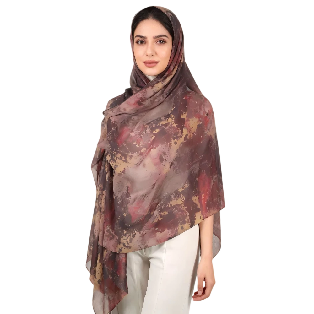 Wholesale Luxury Watercolor Abstract Printed Hijab Scarf Pack
