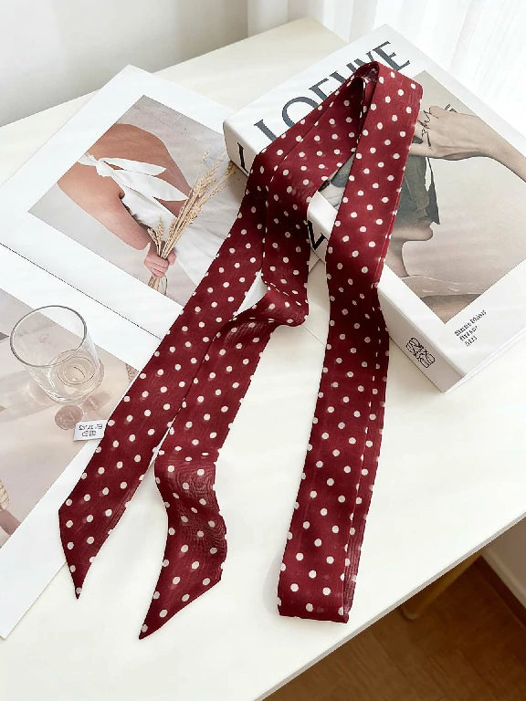 Wholesale Multi functional Skinny Scarf Hair Tie Bag Wrap Chic Neck Ribbon