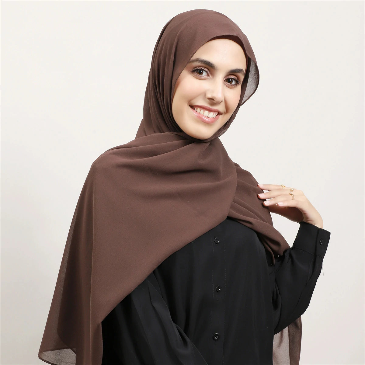 brown Chiffon Hijab scarf