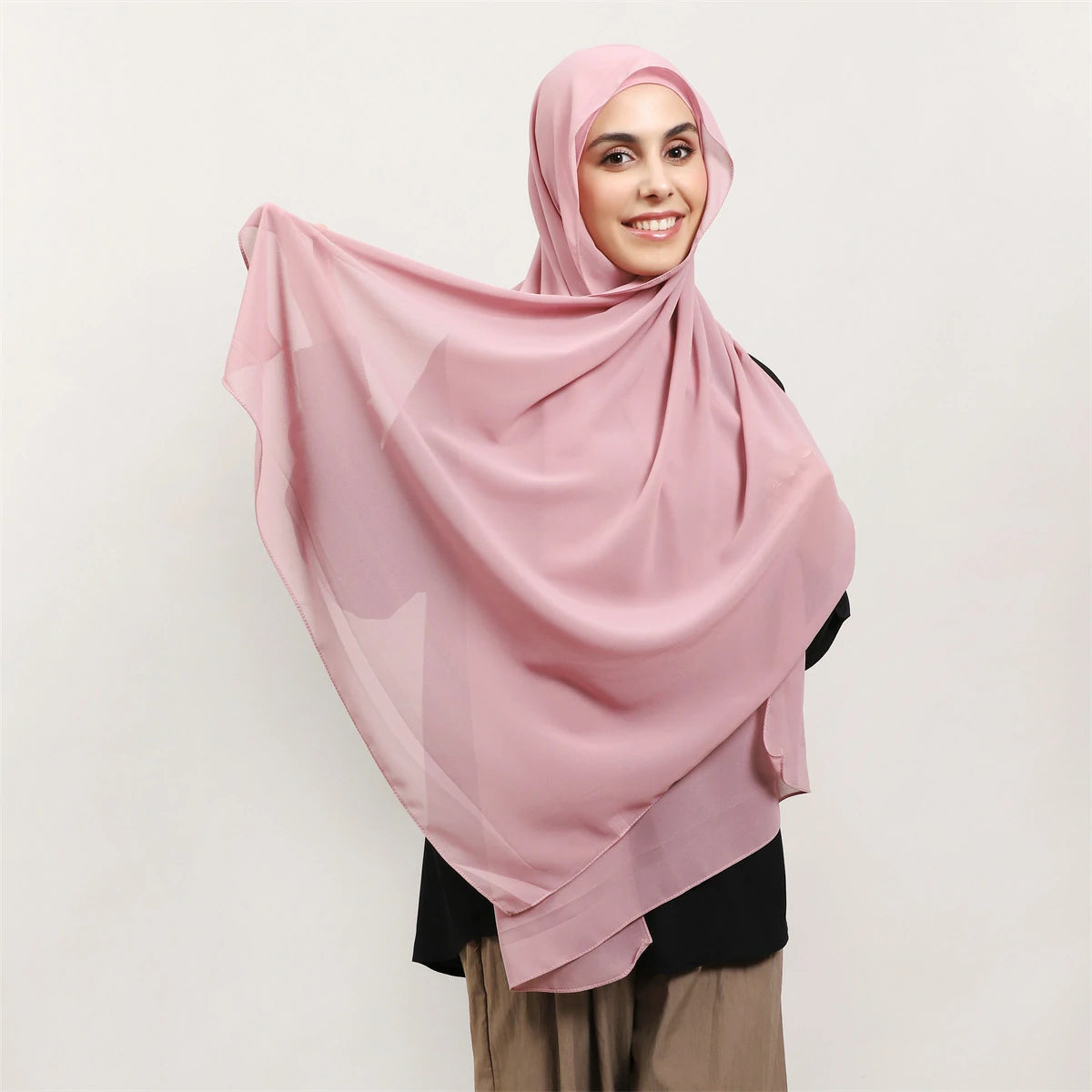 pink Chiffon Hijab scarf