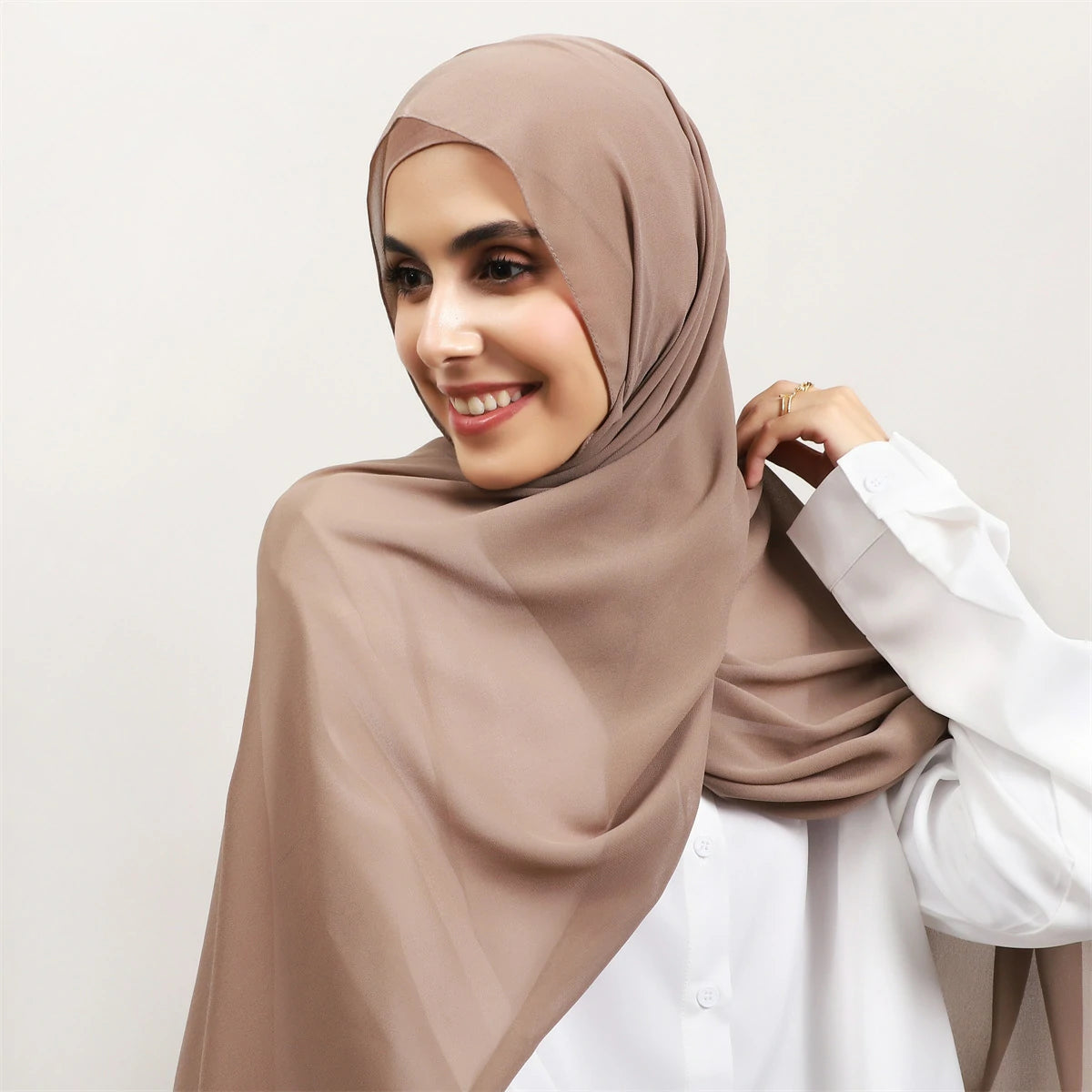 brown Chiffon Hijab scarf