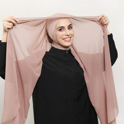 pink Chiffon Hijab scarf