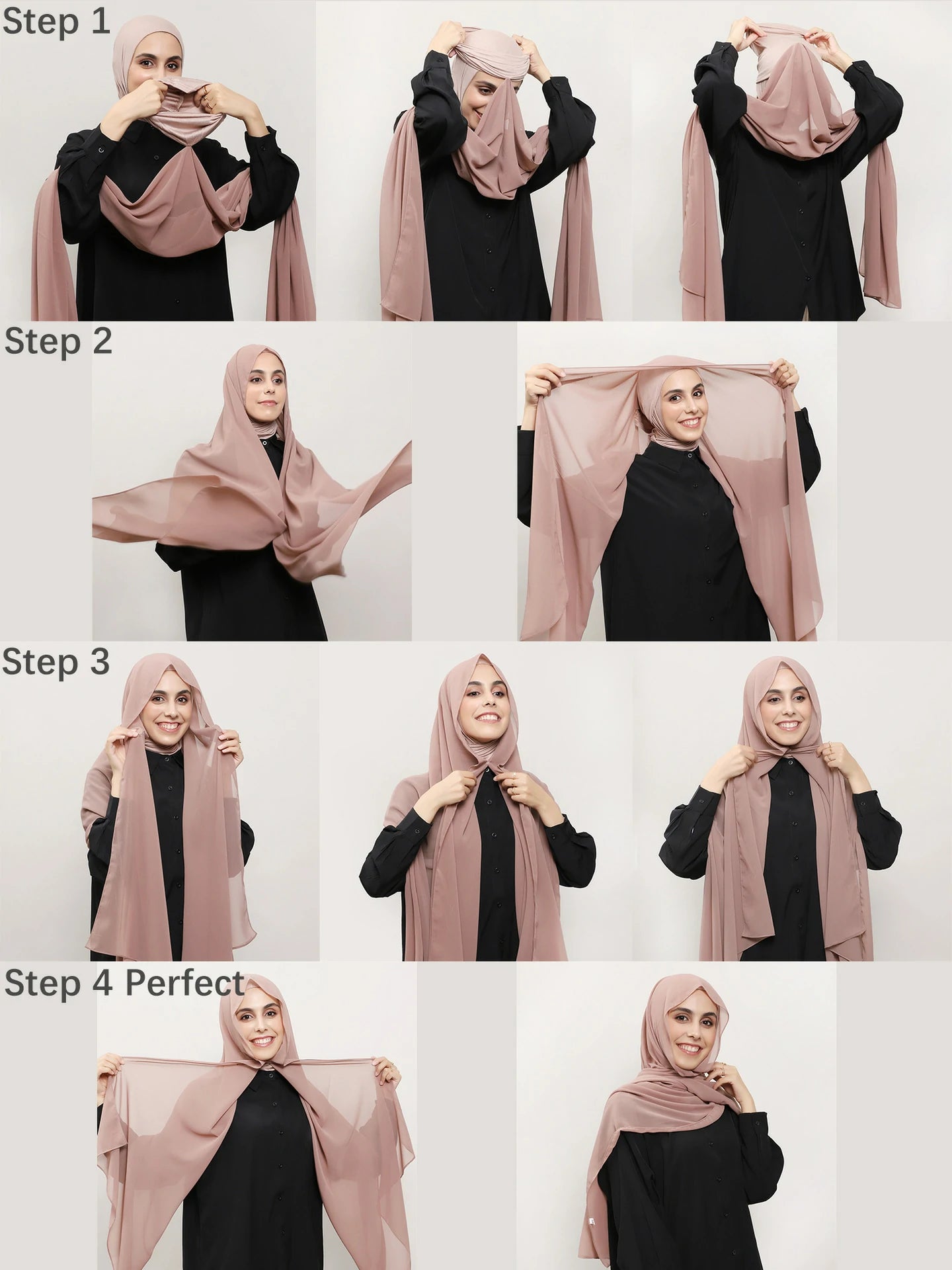 How to wear a chiffon hijab scarf