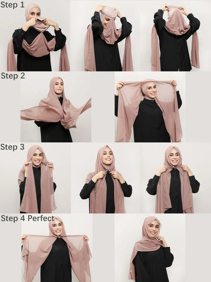 How to wear a chiffon hijab scarf
