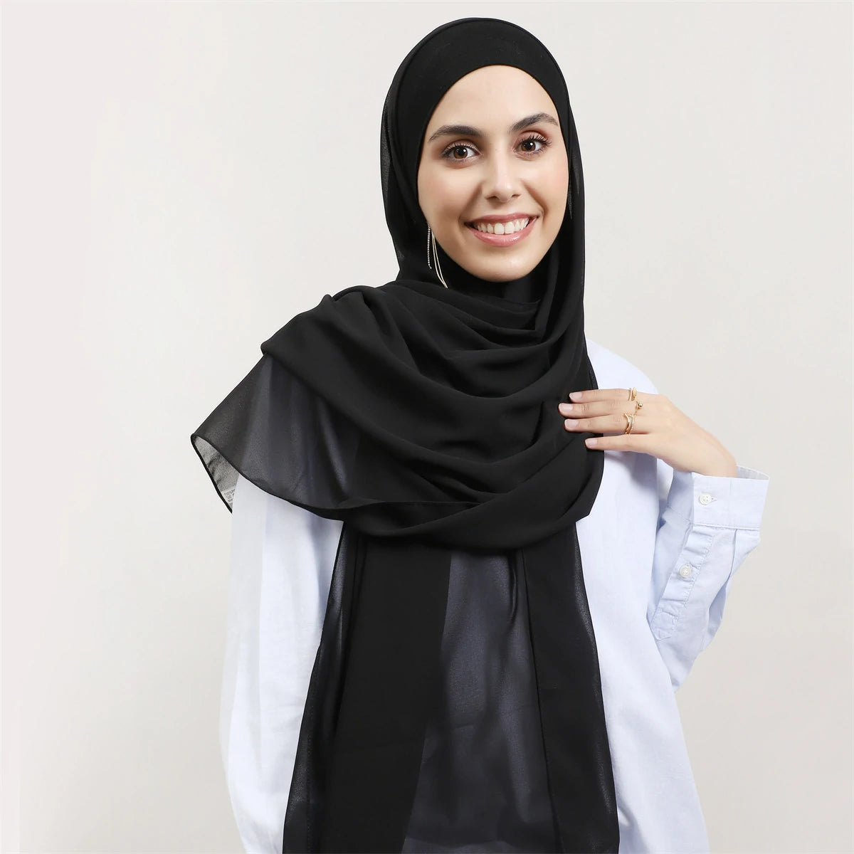 black Chiffon Hijab scarf