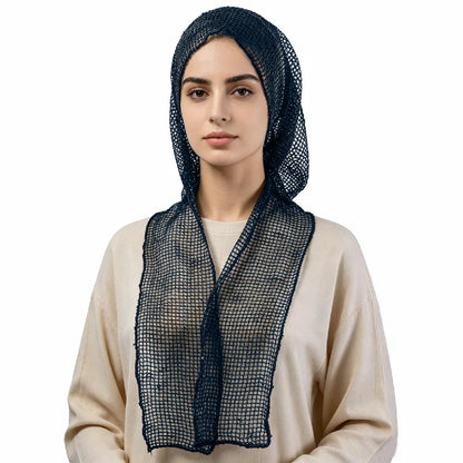 Wholesale Net Mesh Hijab Cap with Integrated Scarf