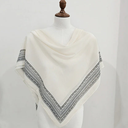 Wholesale Paisley Border Print Large Square Scarf Boho Chic Shawl Wrap for Boutiques