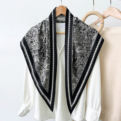 Black Cashew Flower Scarf