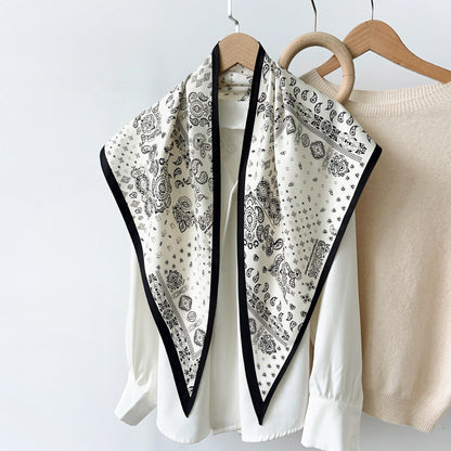 White Cashew Flower Scarf