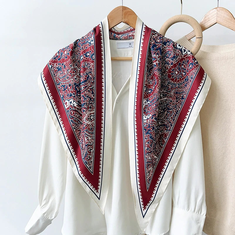 Red Cashew Flower Scarf