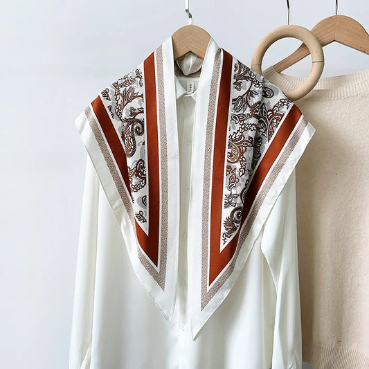 Red Cashew Flower Scarf