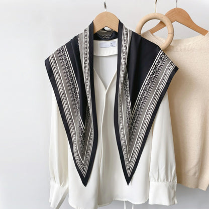 Black Cashew Flower Scarf