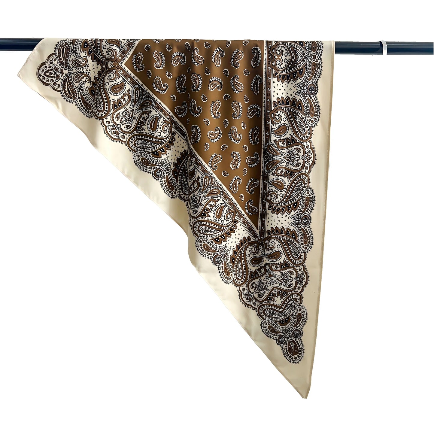 Wholesale Paisley Satin Triangle Scarf Bulk Silky Hair Kerchief Headwrap for Boutiques