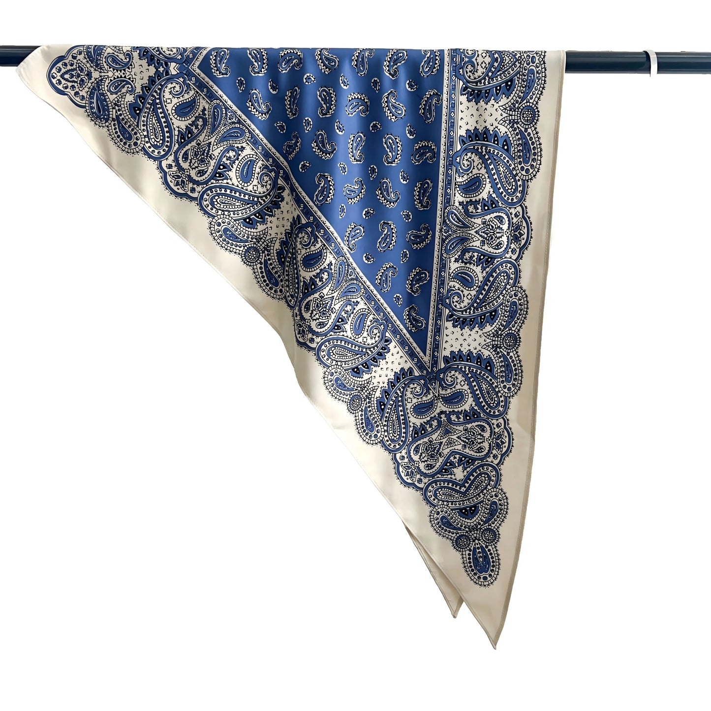 Wholesale Paisley Satin Triangle Scarf Bulk Silky Hair Kerchief Headwrap for Boutiques