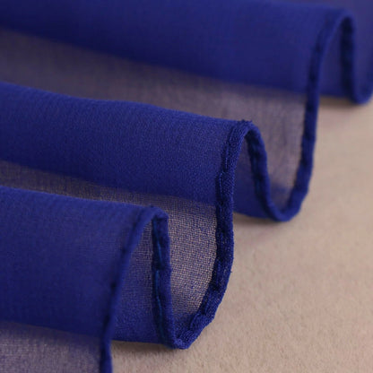 Blue Lace Rhinestone Flowers Scarf